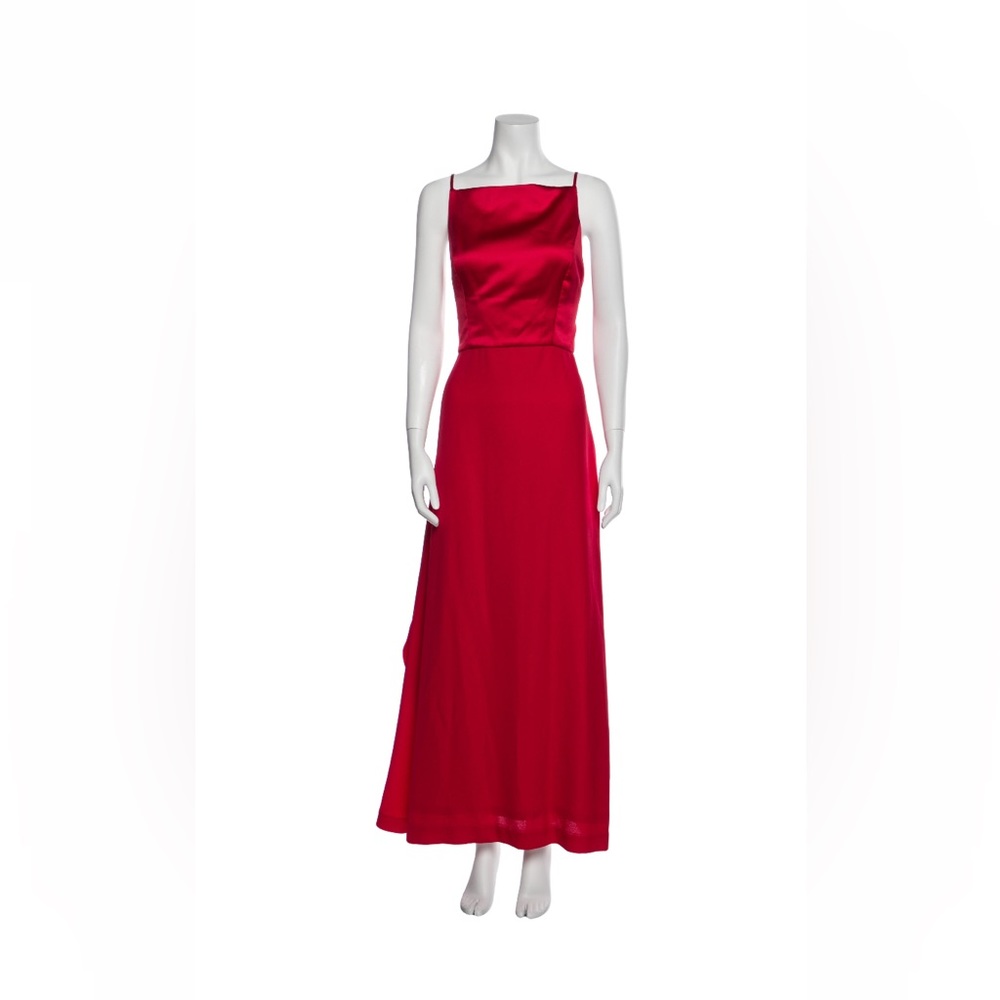 Vera Wang Square Neckline Long Dress